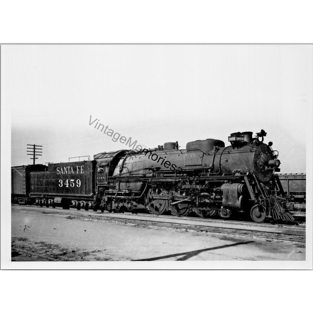 Vtg atchison, topeka, & santa fe railway a.t.se 3459 steam locomotive t2-210